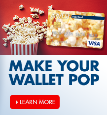 Make your wallet POP! Get your popcorn debit card today.