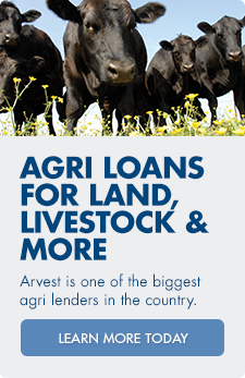 Arvest offers agricultural loans for land, livestock and more.  Click here to learn more.