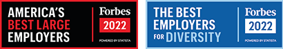 Forbes 2022 America's Best Large Employers and The Best Employers for Diversity awards