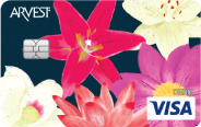 Debit card with pink and white flowers