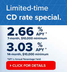 Click to learn more about our limited-time CD rate special.
